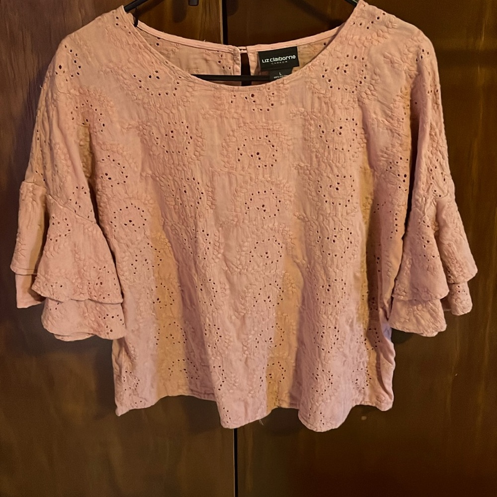 Salmon colored , cute designed top !